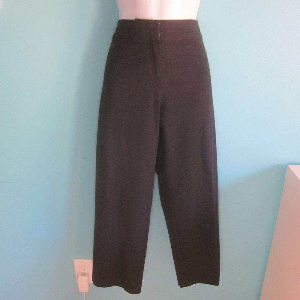 J.Jill Womens Size 14P Dark Gray Cropped Flat Front Summer Capri Pant - Picture 2 of 10